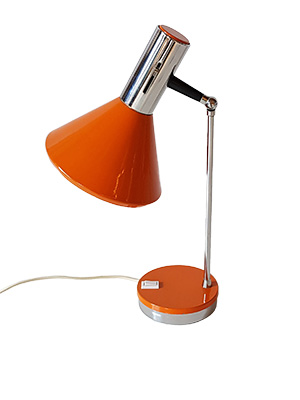vintage orange table lamp