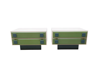 Set of 2 vintage bedside tables, 1970s