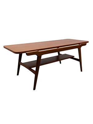 Vintage salontafel met keerbaar blad.