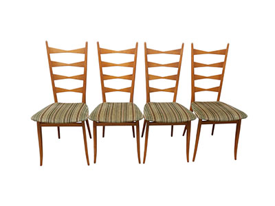 Set of 4 Danish dining chairs, 1960s