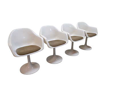 Set of 4 swivel chairs by Oskar Winkler, 1970s - Image 2