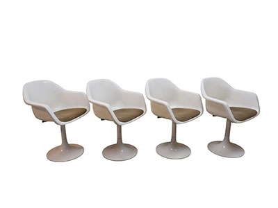 Set of 4 swivel chairs by Oskar Winkler, 1970s - Image 5
