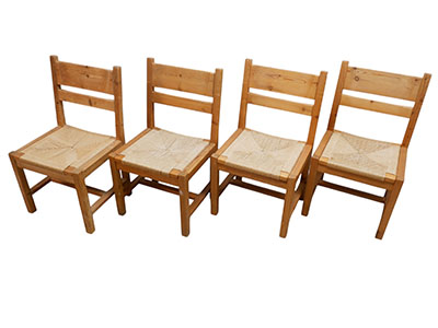 Set of 4 Danish chairs by Tage Poulsen, 1970s - Image 3