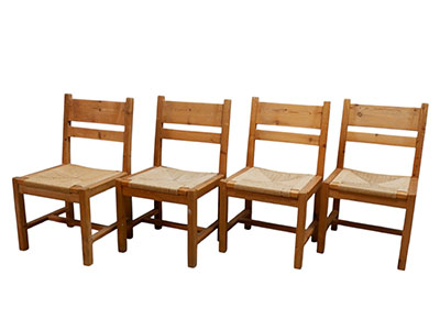Set of 4 Danish chairs by Tage Poulsen, 1970s