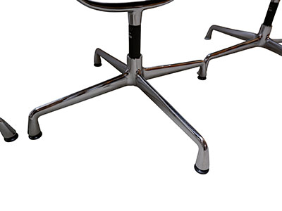 Set of 4 Vitra EA 108 chairs, black hopsak - Image 8